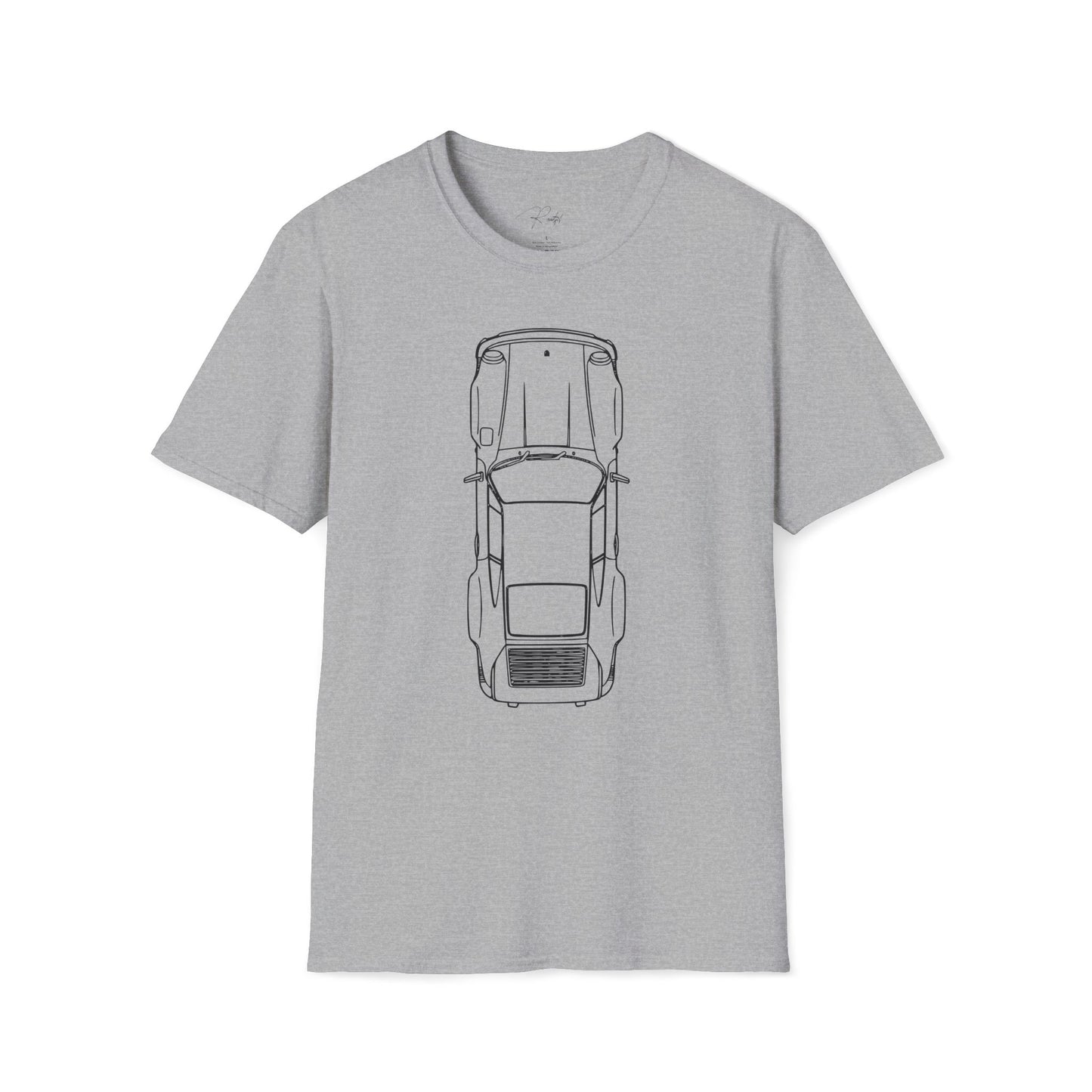 PORSCHE 911 (930) TURBO TOP VIEW T-SHIRT