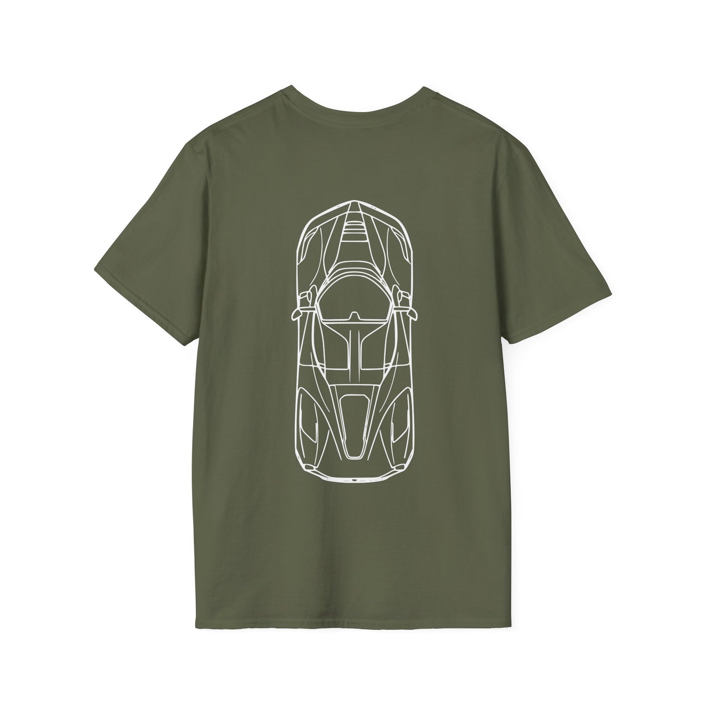 FERRARI LAFERRARI TOP VIEW T-SHIRT (BACK PRINT)