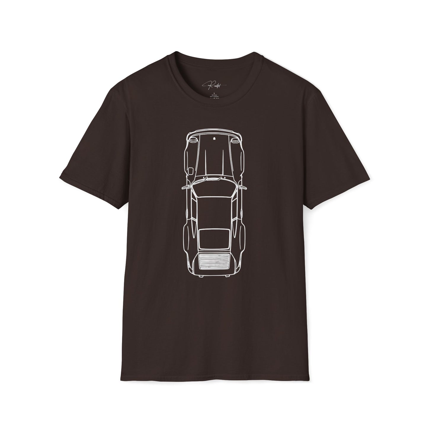 PORSCHE 911 (930) TURBO TOP VIEW T-SHIRT
