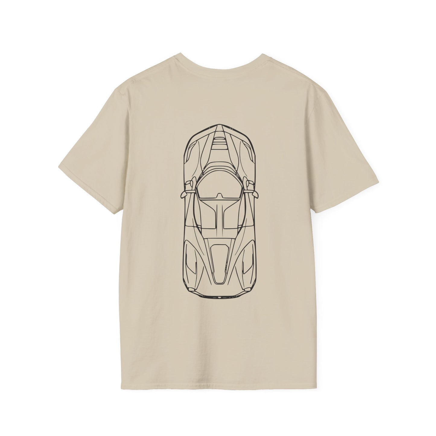 FERRARI LAFERRARI TOP VIEW T-SHIRT (BACK PRINT)
