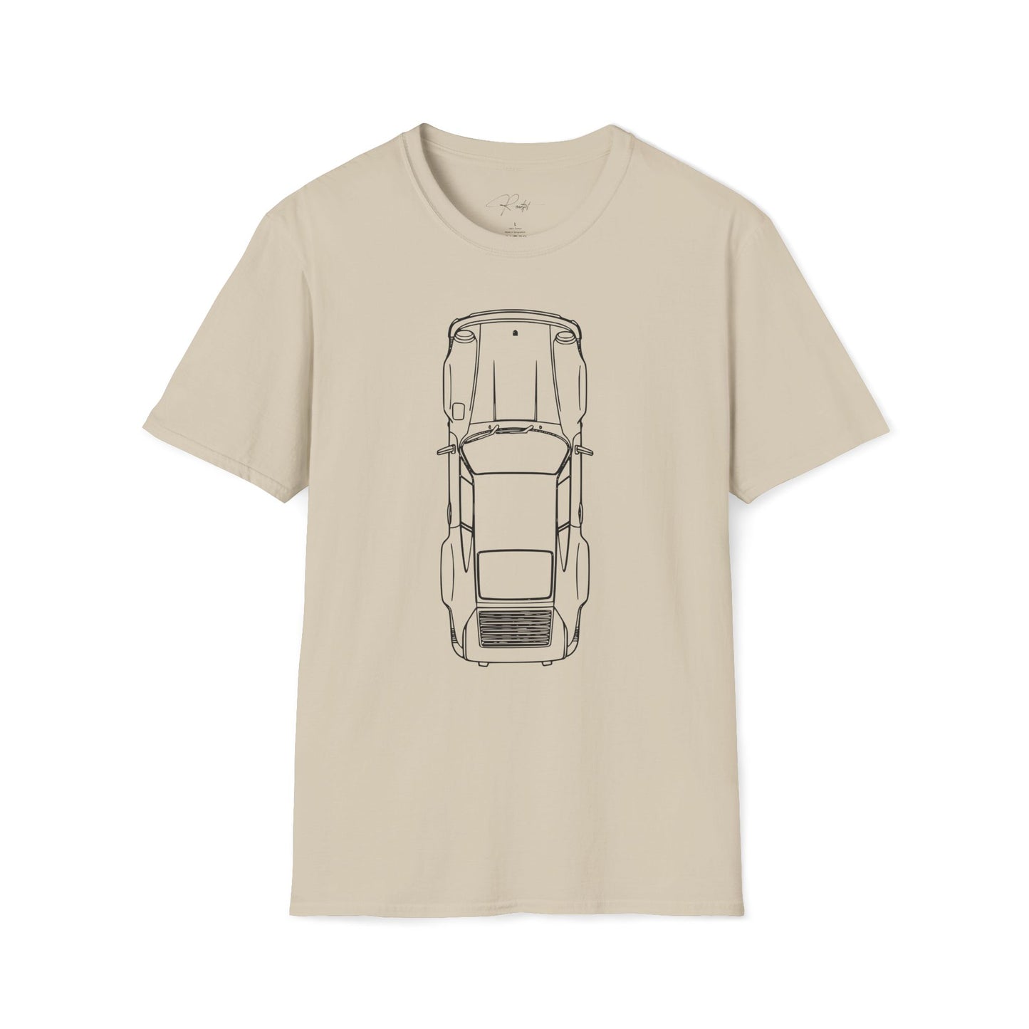 PORSCHE 911 (930) TURBO TOP VIEW T-SHIRT