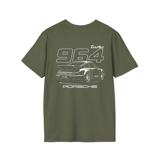 PORSCHE 9111 (964) TURBO T-SHIRT (BACK PRINT)