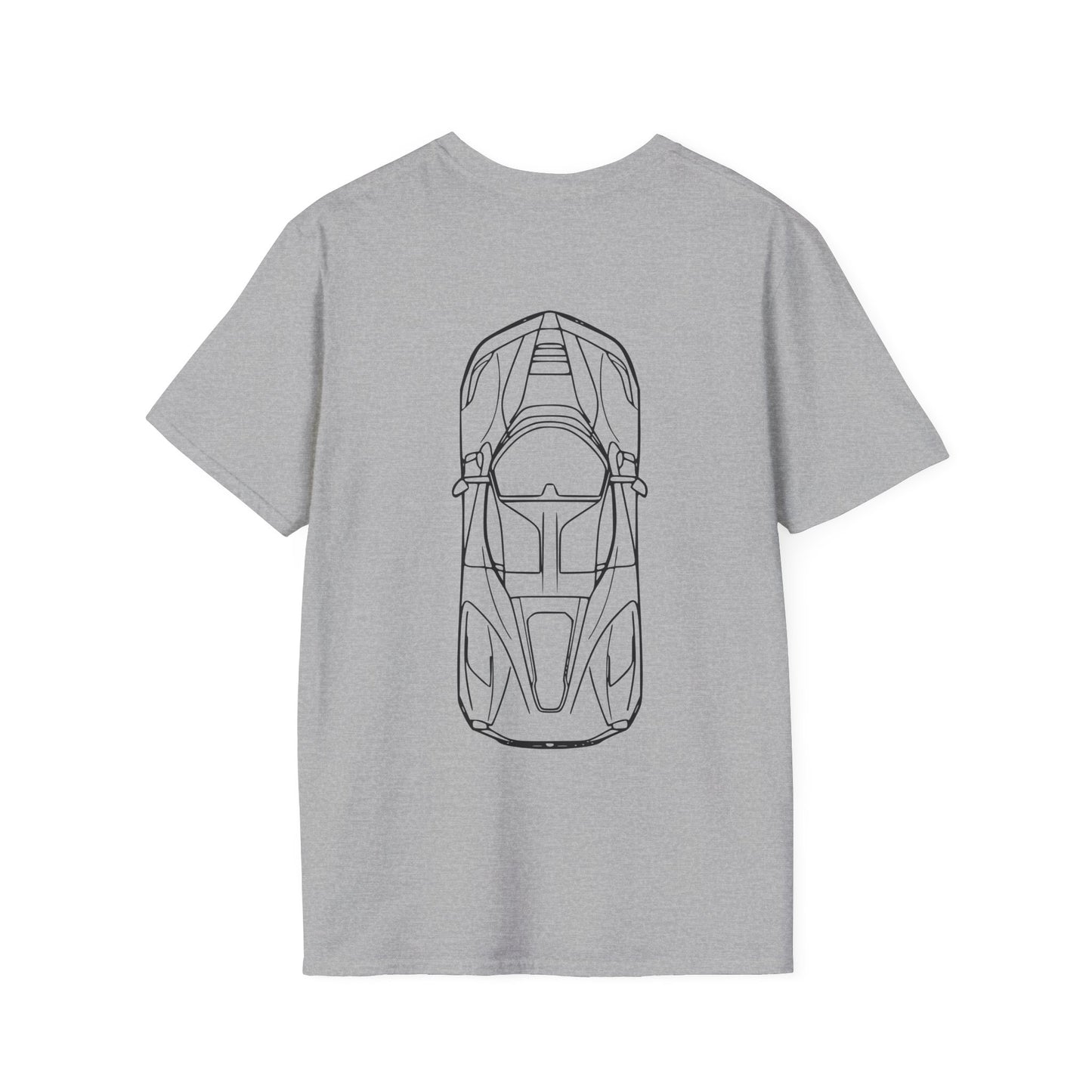 FERRARI LAFERRARI TOP VIEW T-SHIRT (BACK PRINT)