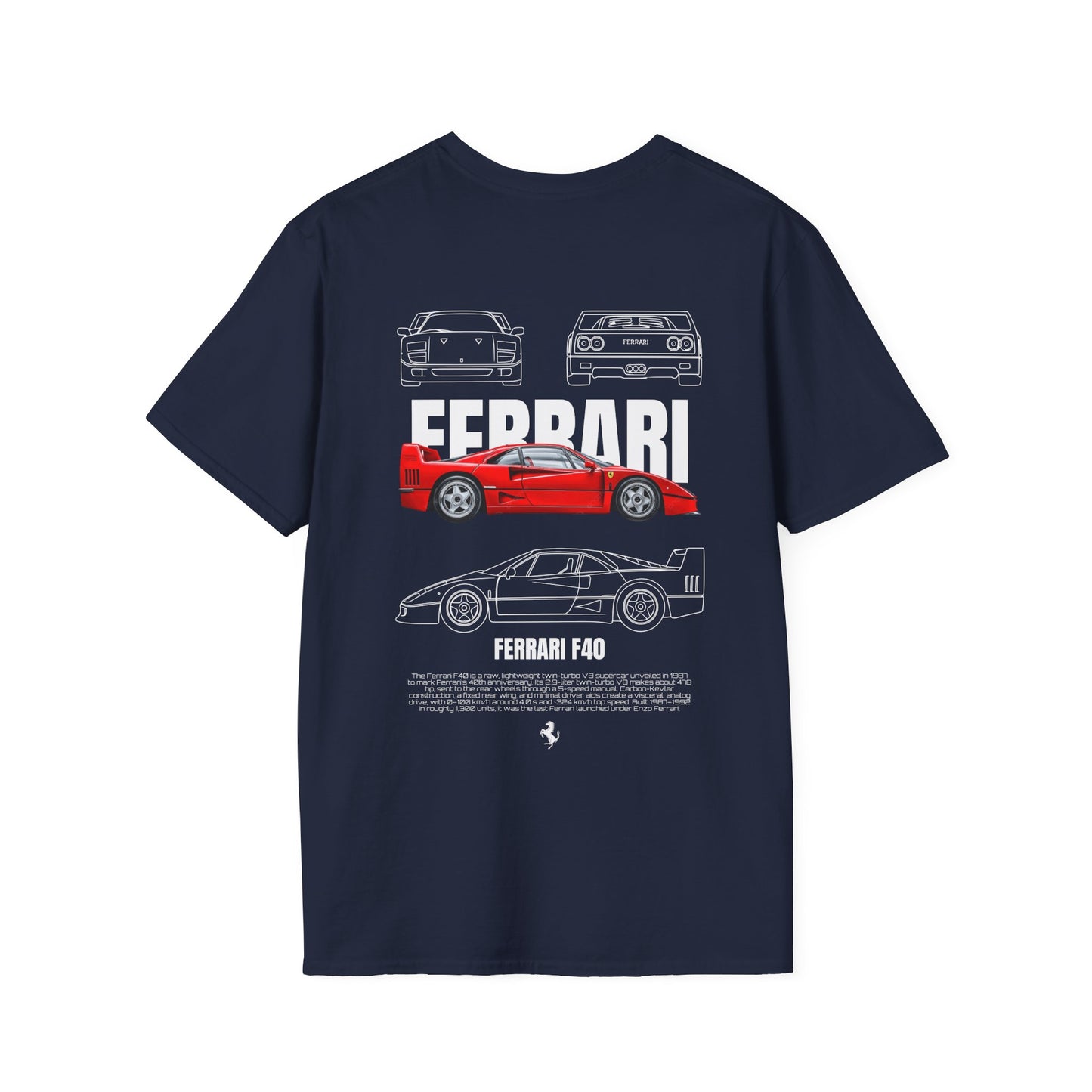 FERRARI F40 T-SHIRT (BACK PRINT)