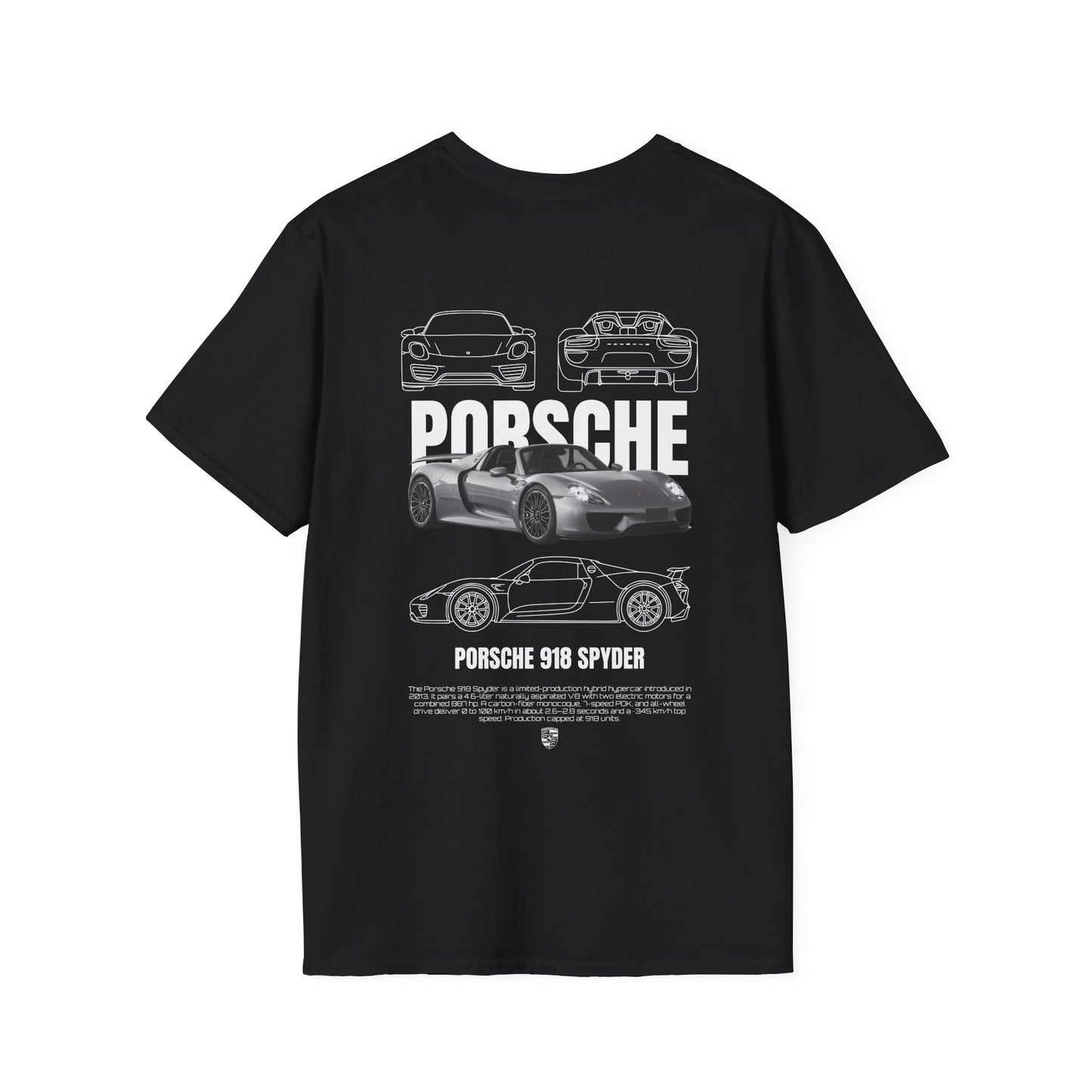 PORSCHE 918 SPYDER T-SHIRT (BACK PRINT)