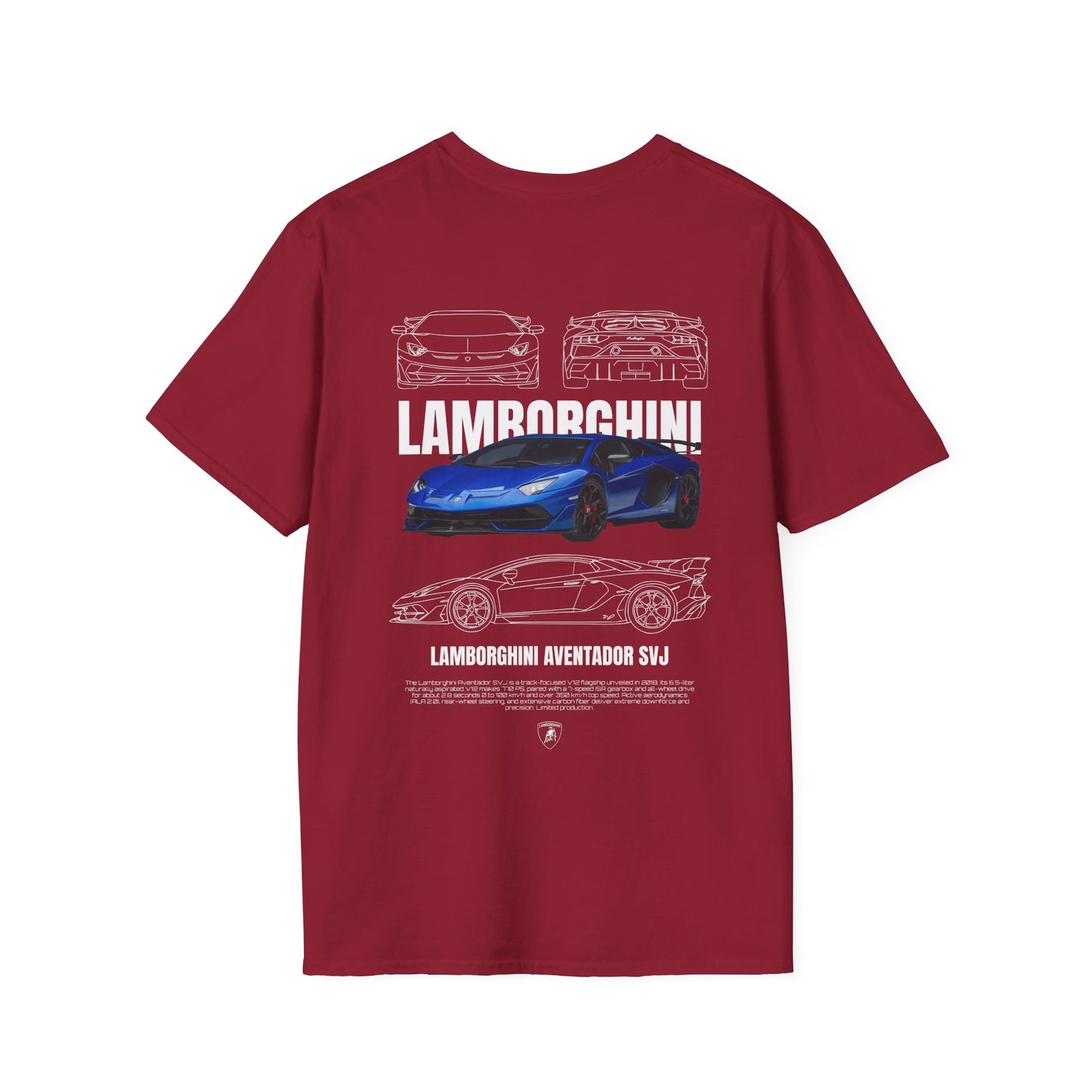 LAMBORGHINI AVENTADOR SVJ T-SHIRT (BACK PRINT)