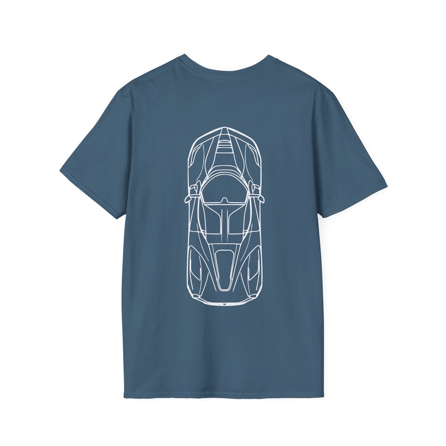 FERRARI LAFERRARI TOP VIEW T-SHIRT (BACK PRINT)