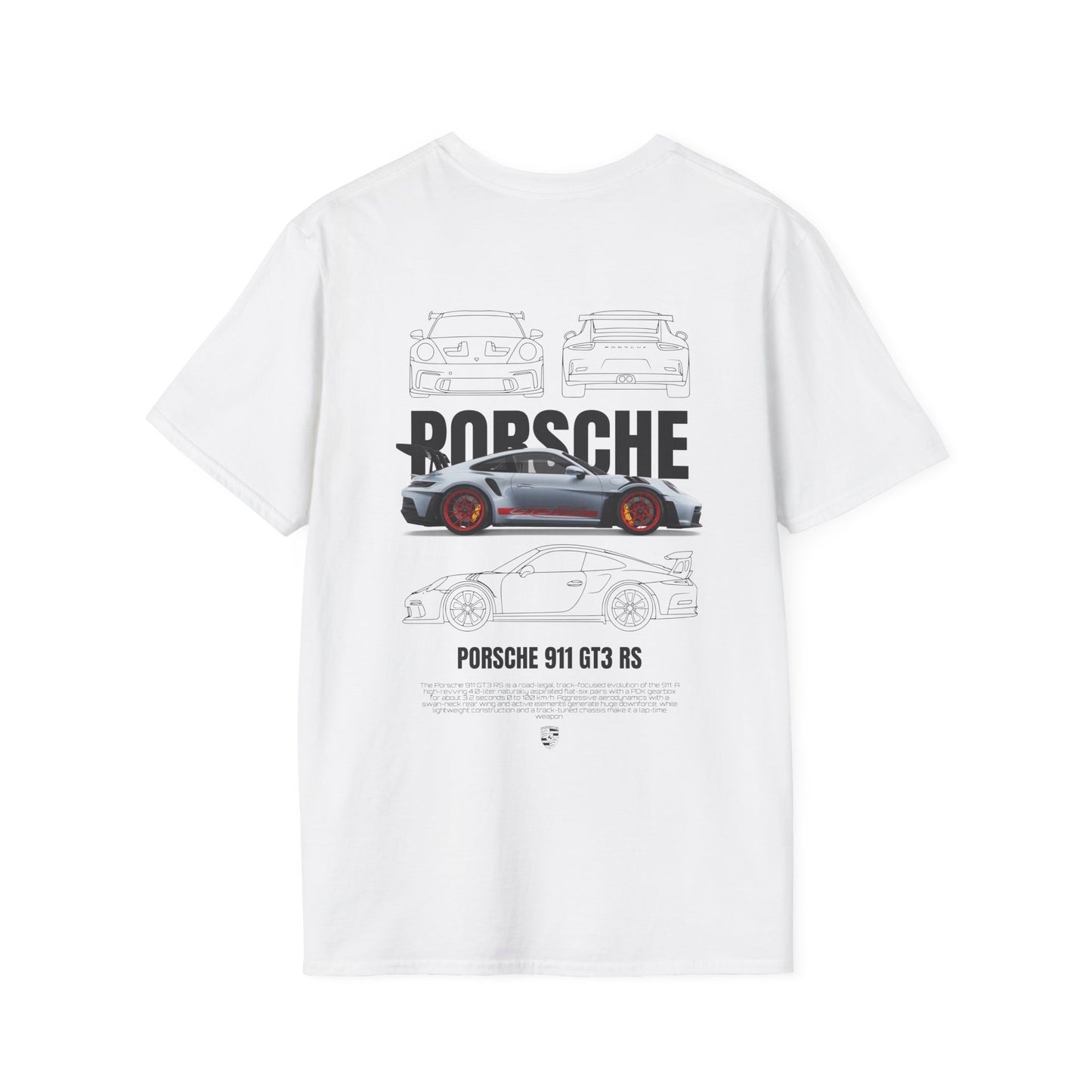 PORSCHE 911 GT3 RS T-SHIRT(BACK PRINT)