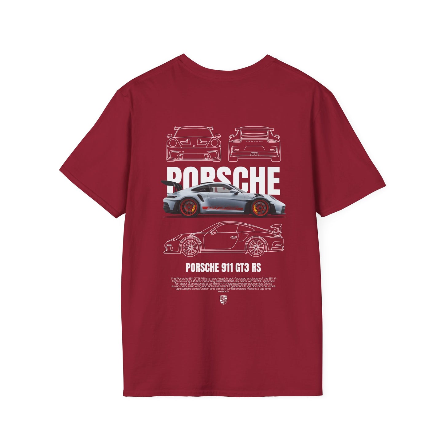 PORSCHE 911 GT3 RS T-SHIRT(BACK PRINT)