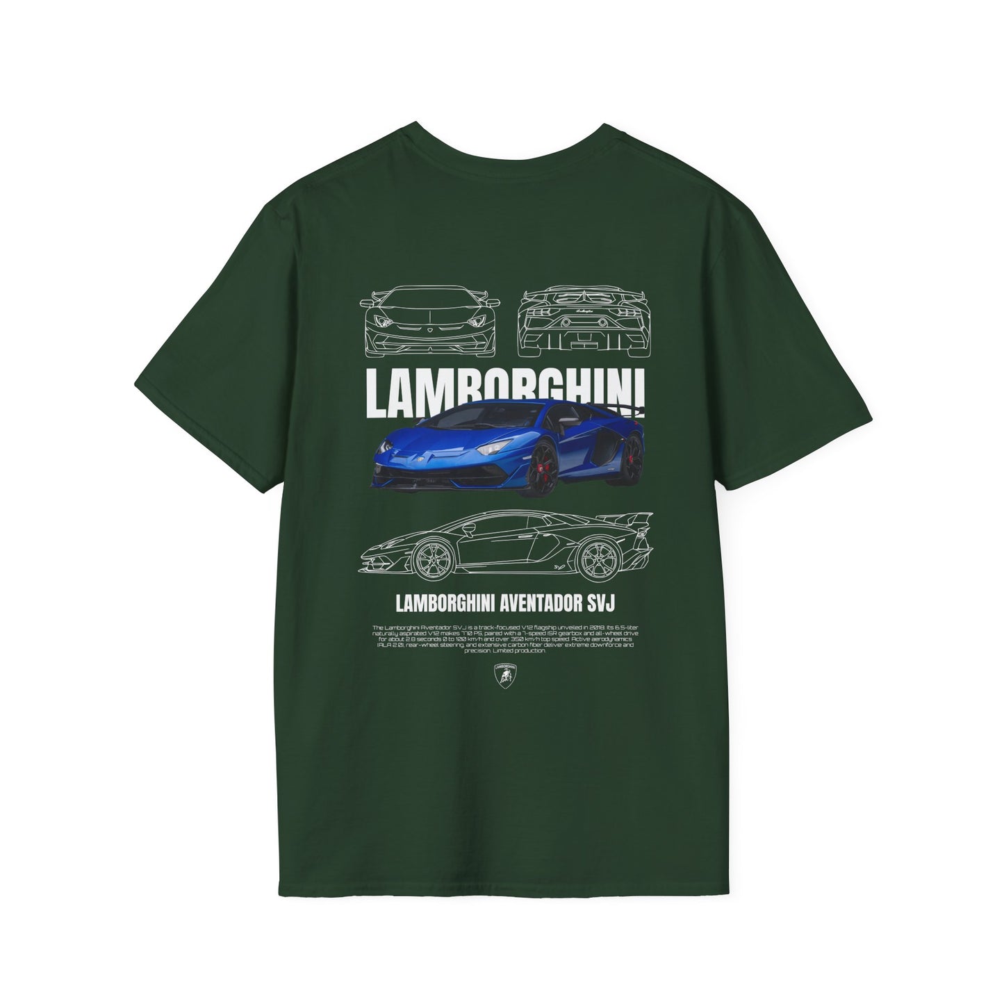 LAMBORGHINI AVENTADOR SVJ T-SHIRT (BACK PRINT)