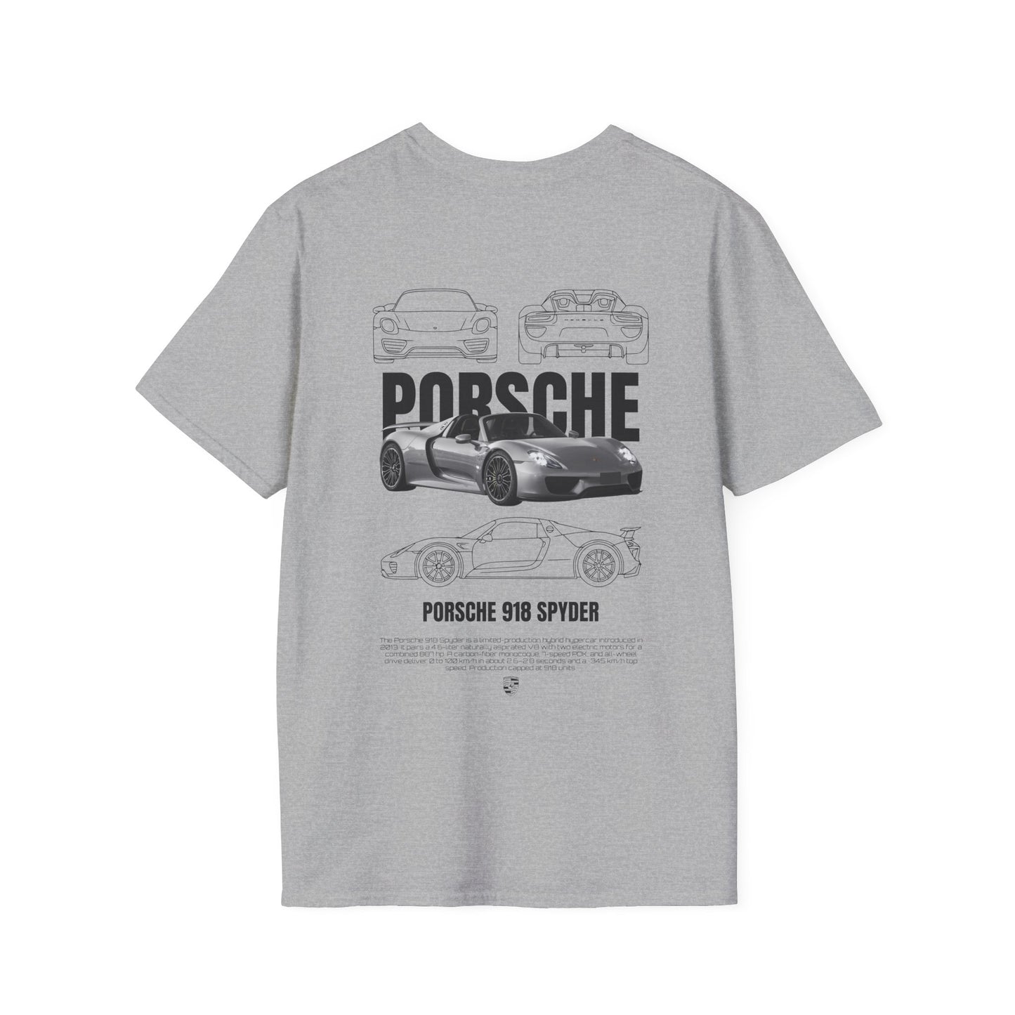 PORSCHE 918 SPYDER T-SHIRT (BACK PRINT)