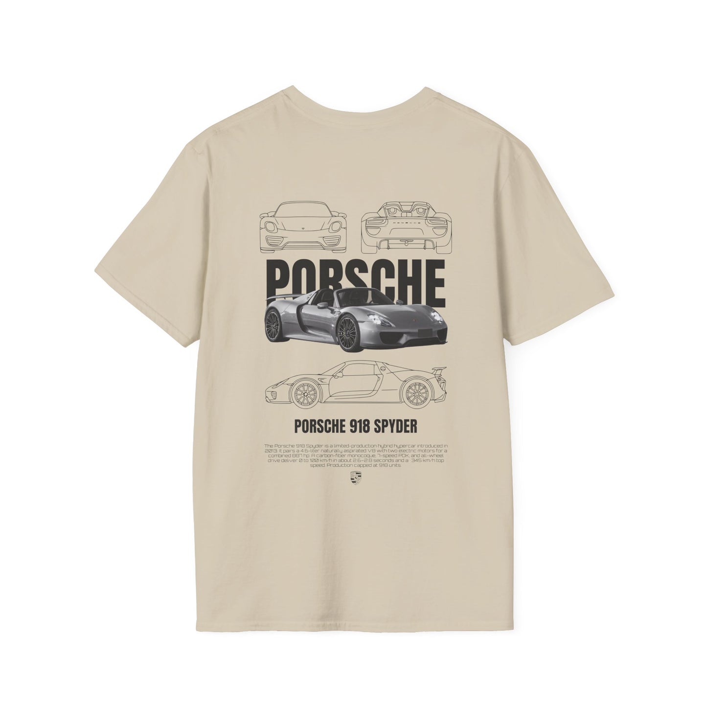 PORSCHE 918 SPYDER T-SHIRT (BACK PRINT)