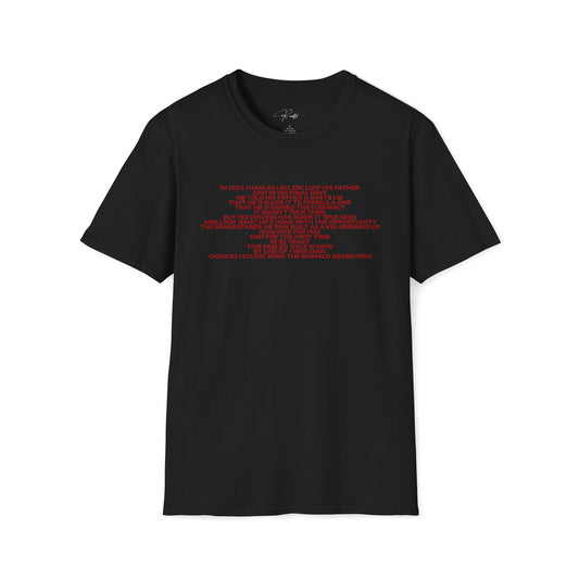 IN 2017 CHARLES LECLERC LOST HIS FATHER T-SHIRT