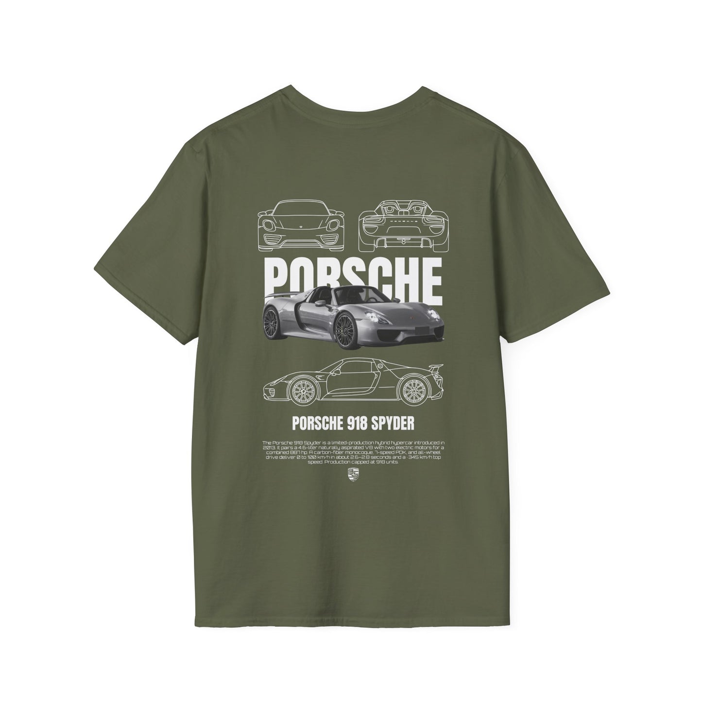PORSCHE 918 SPYDER T-SHIRT (BACK PRINT)