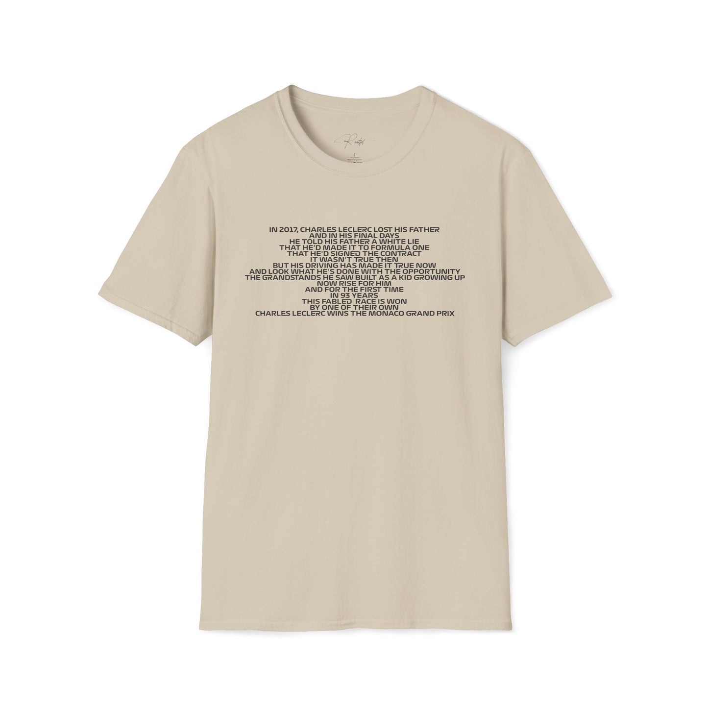IN 2017 CHARLES LECLERC LOST HIS FATHER T-SHIRT