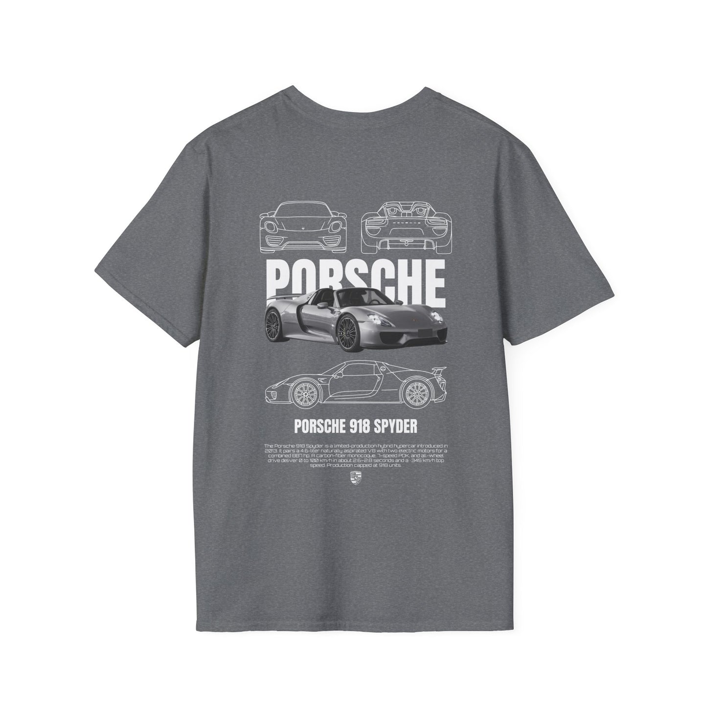 PORSCHE 918 SPYDER T-SHIRT (BACK PRINT)