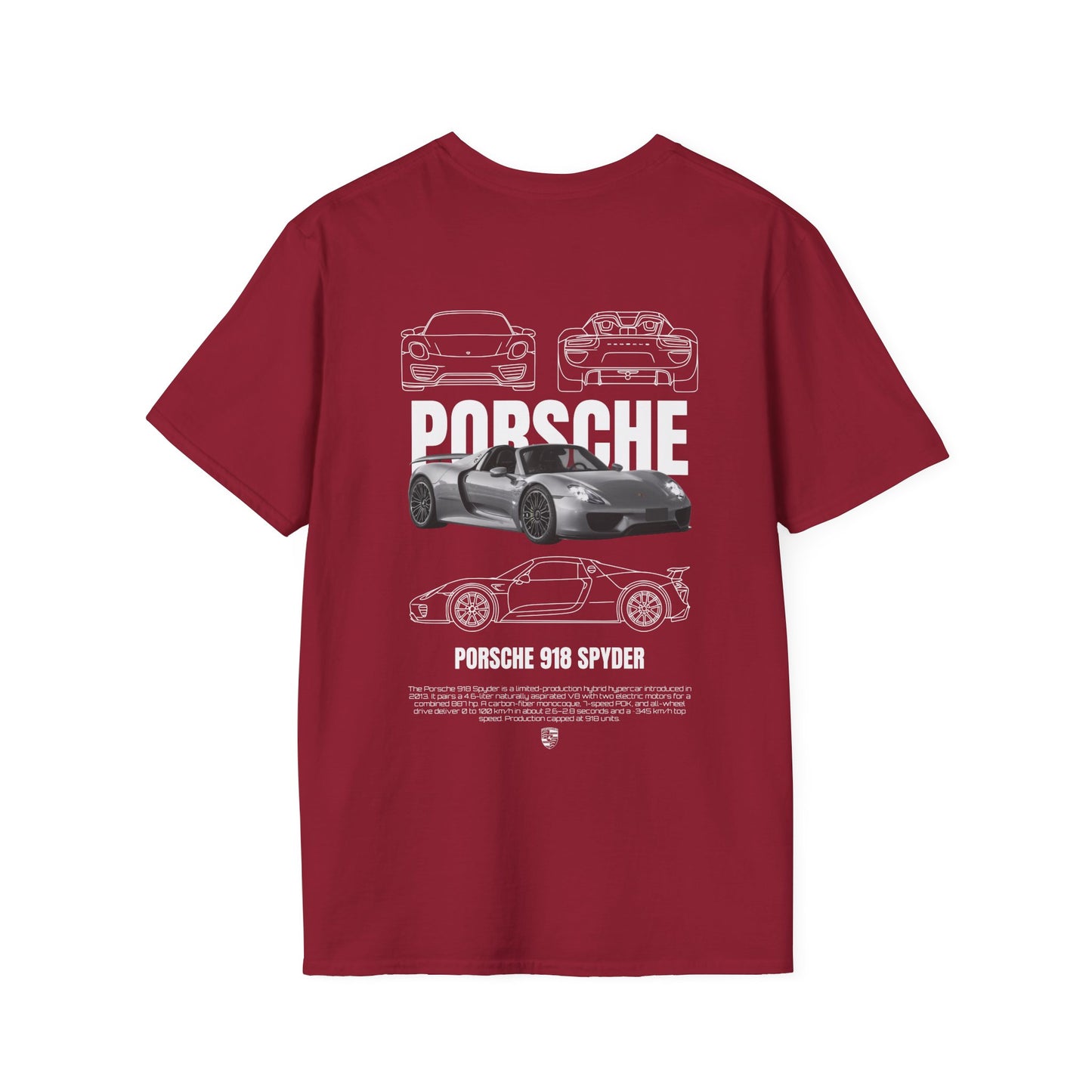 PORSCHE 918 SPYDER T-SHIRT (BACK PRINT)