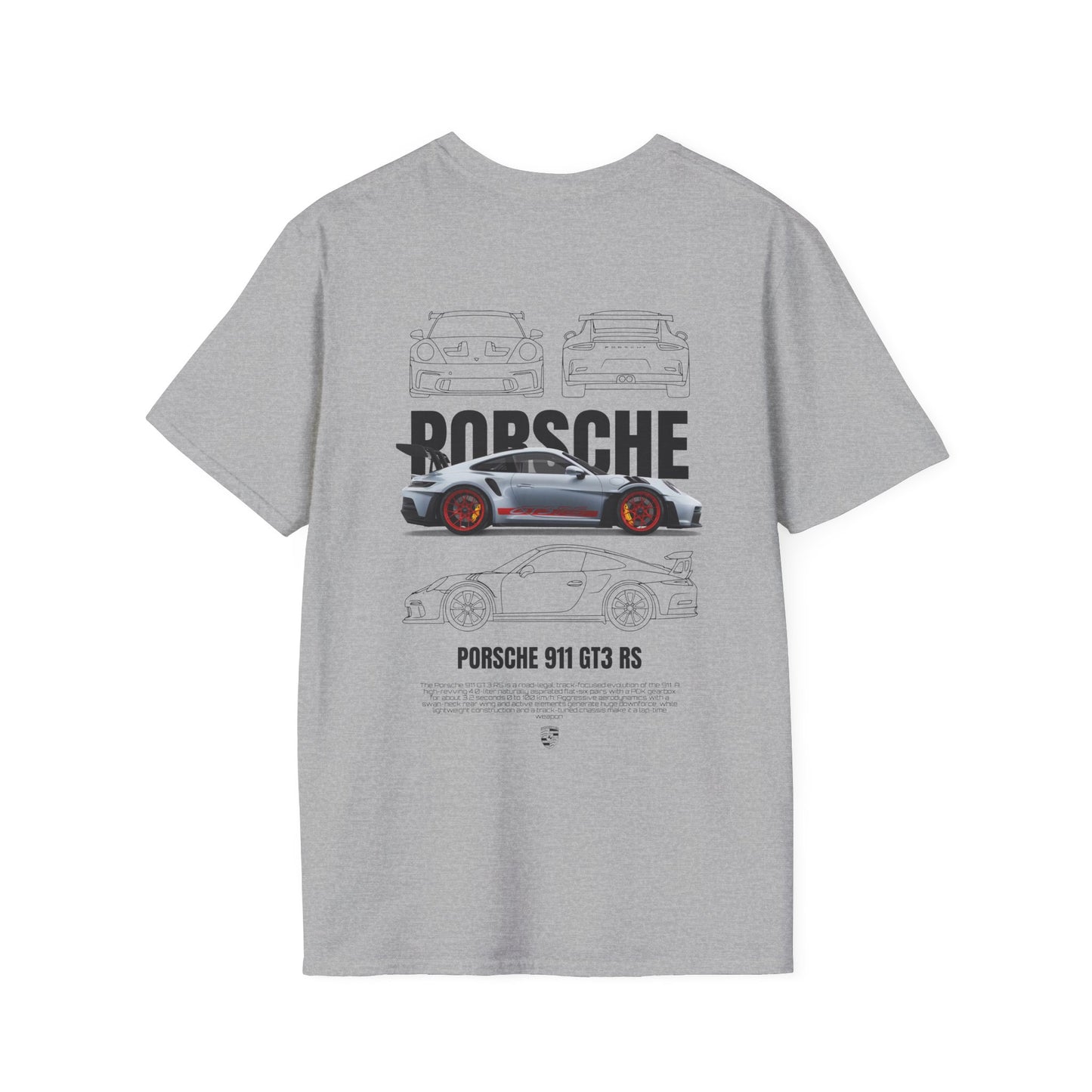 PORSCHE 911 GT3 RS T-SHIRT(BACK PRINT)