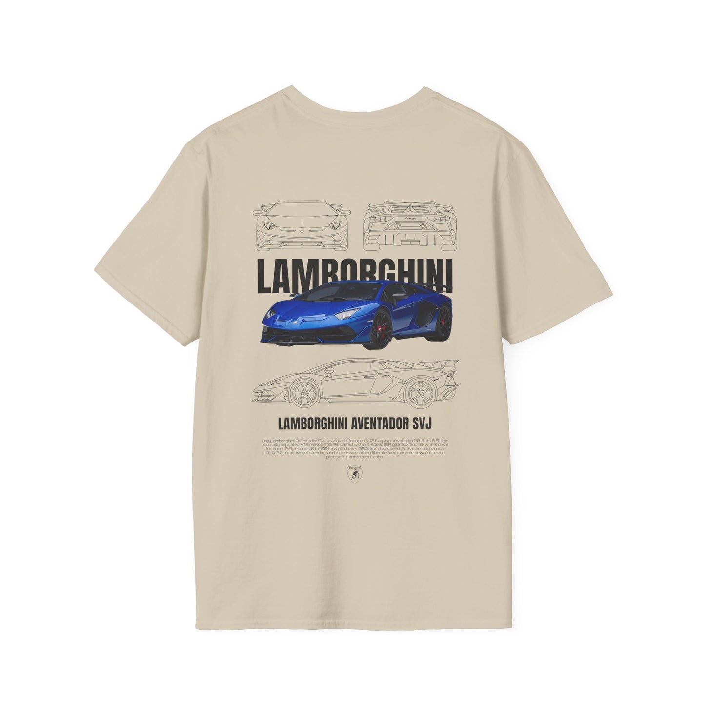 LAMBORGHINI AVENTADOR SVJ T-SHIRT (BACK PRINT)