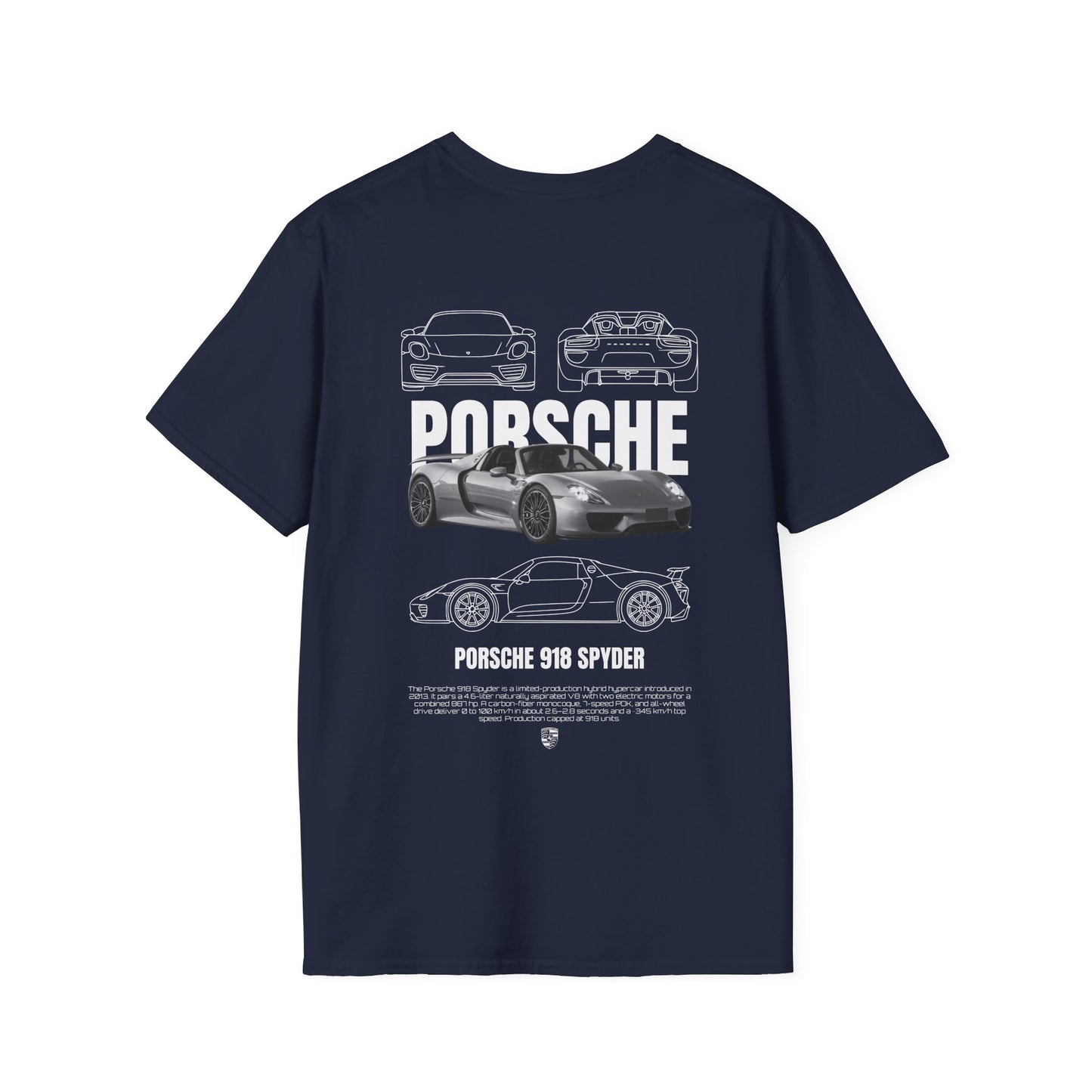 PORSCHE 918 SPYDER T-SHIRT (BACK PRINT)