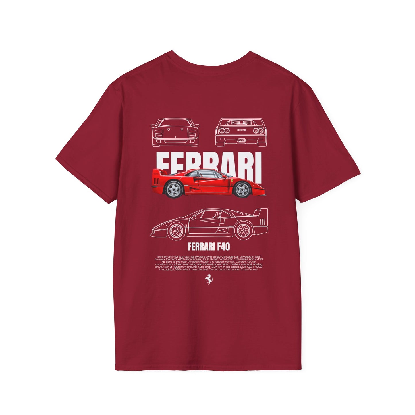 FERRARI F40 T-SHIRT (BACK PRINT)