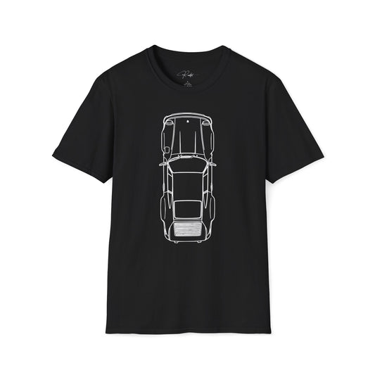 PORSCHE 911 (930) TURBO TOP VIEW T-SHIRT