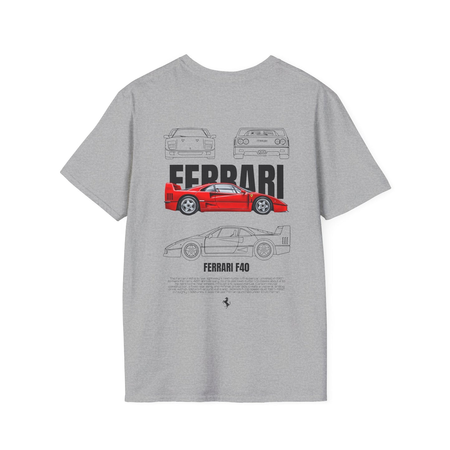 FERRARI F40 T-SHIRT (BACK PRINT)