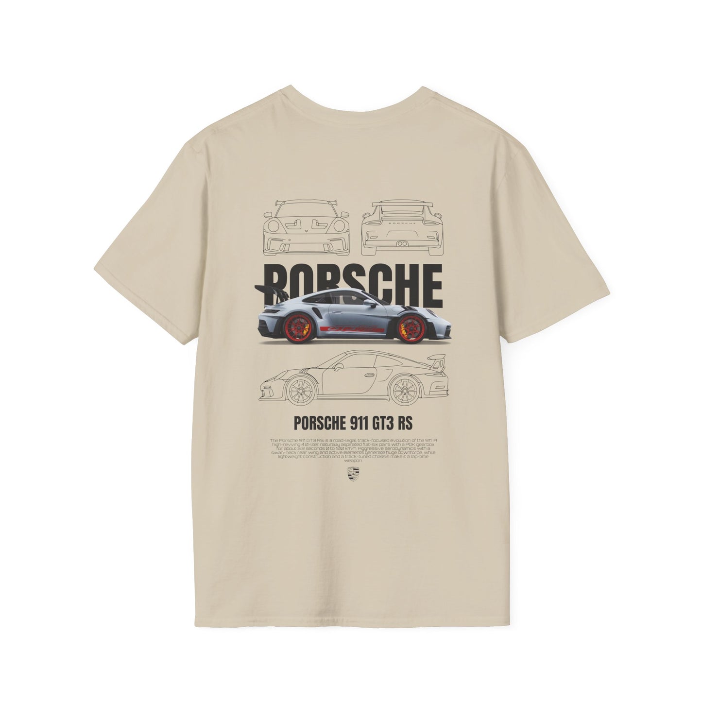 PORSCHE 911 GT3 RS T-SHIRT(BACK PRINT)