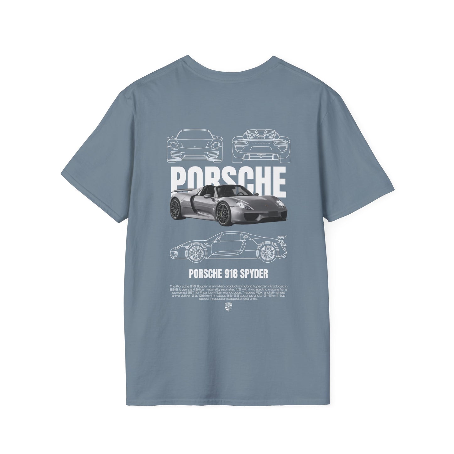 PORSCHE 918 SPYDER T-SHIRT (BACK PRINT)