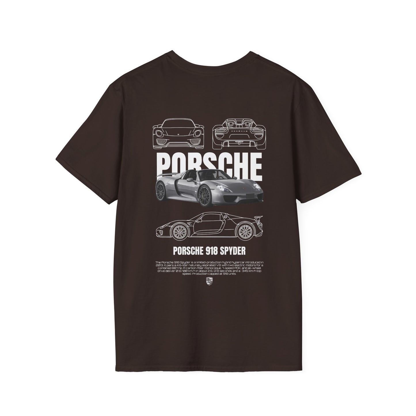 PORSCHE 918 SPYDER T-SHIRT (BACK PRINT)