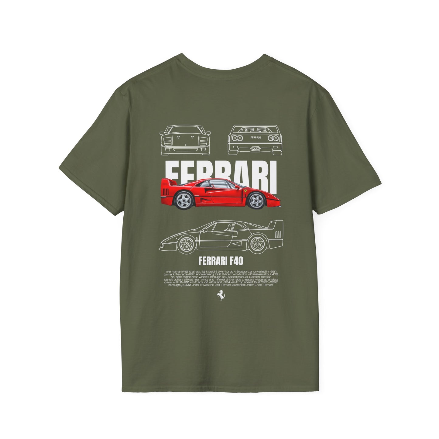 FERRARI F40 T-SHIRT (BACK PRINT)