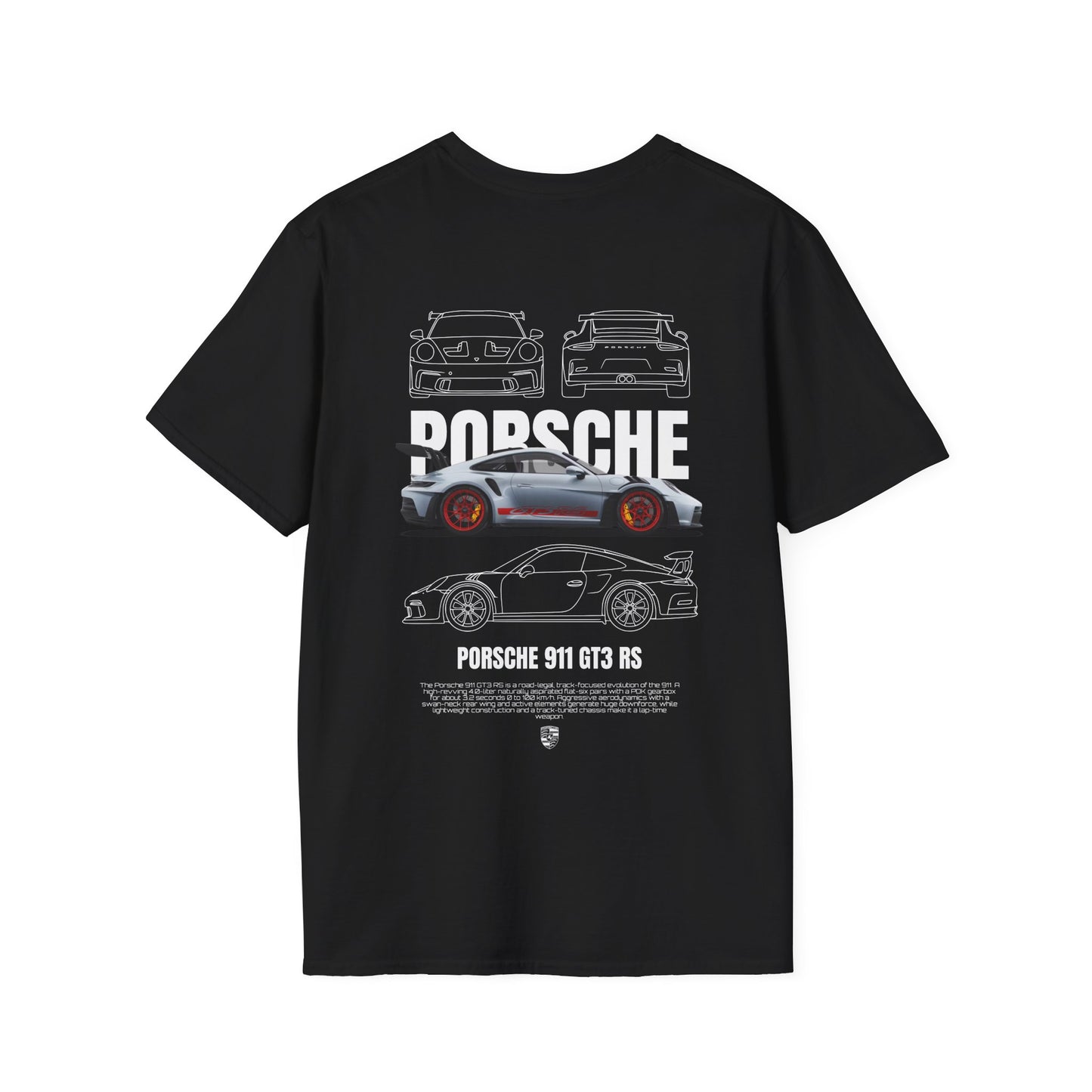 PORSCHE 911 GT3 RS T-SHIRT(BACK PRINT)