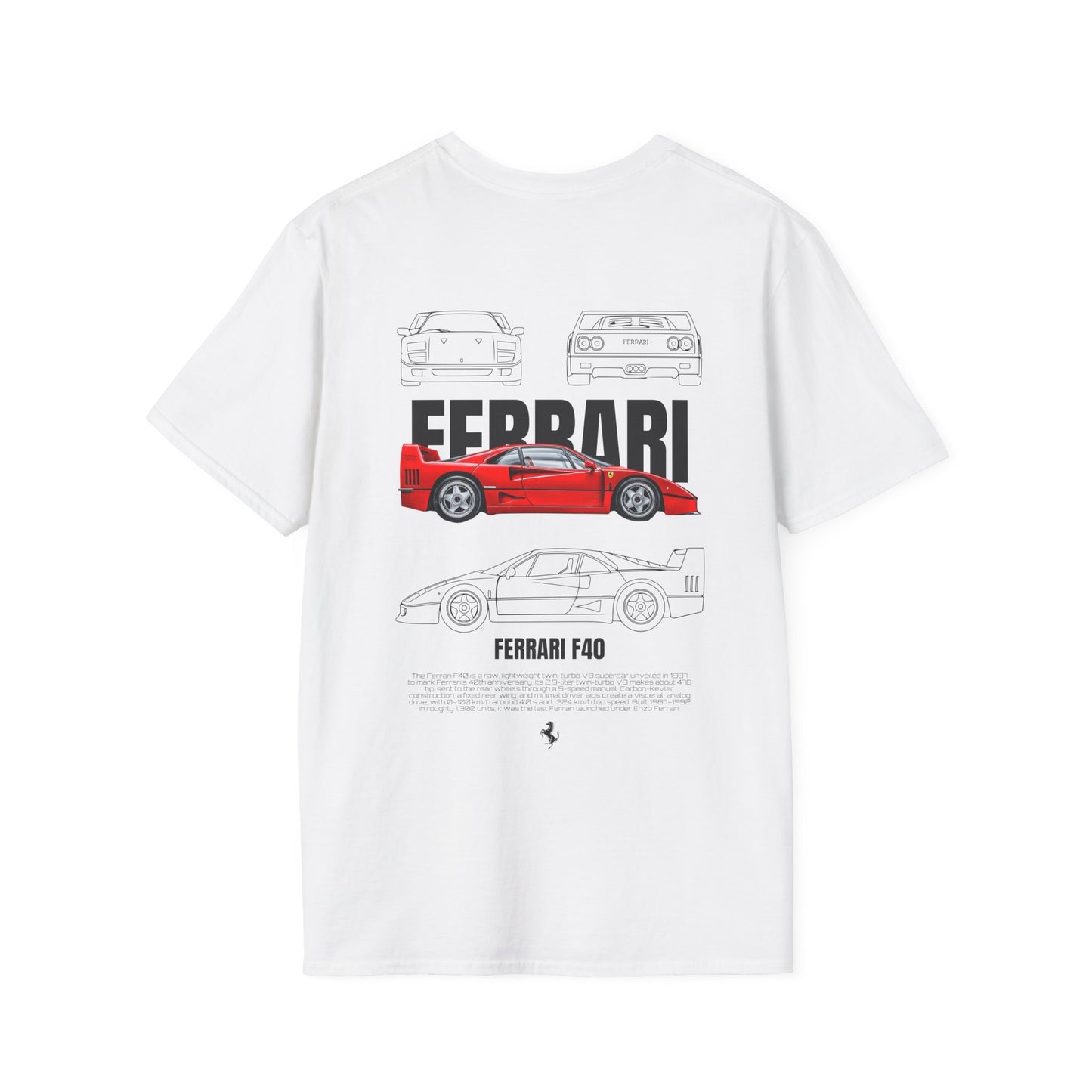 FERRARI F40 T-SHIRT (BACK PRINT)