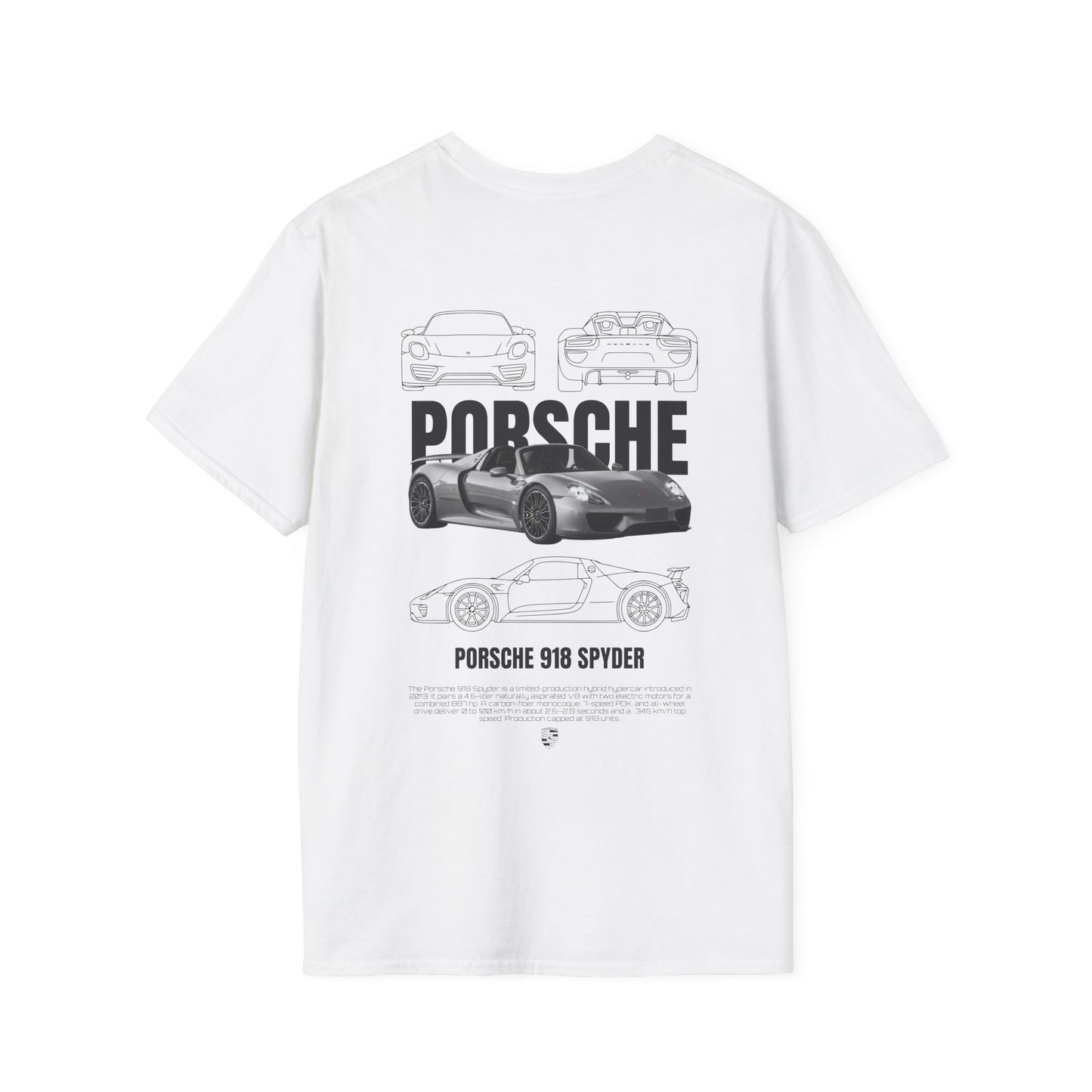 PORSCHE 918 SPYDER T-SHIRT (BACK PRINT)