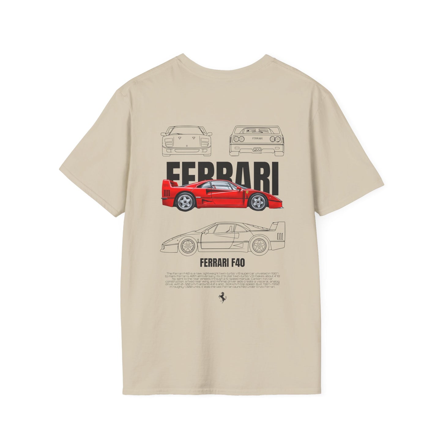 FERRARI F40 T-SHIRT (BACK PRINT)
